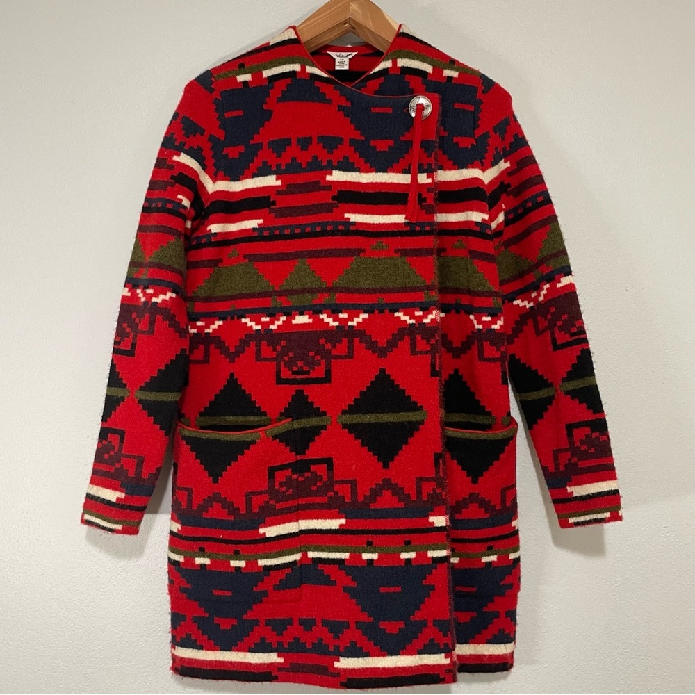 Woolrich Wool Blend Aztec Print Southwestern Sweater - Picture 1 of 13